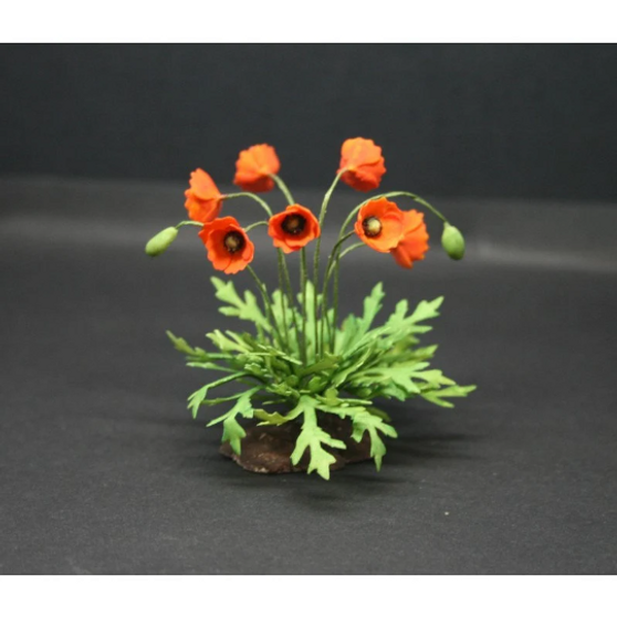 OOAK-Somme-Poppy--Dolls-House-Miniatures--12th-Scale--Cold-Porcelain-Flowers- Jennifer Khan