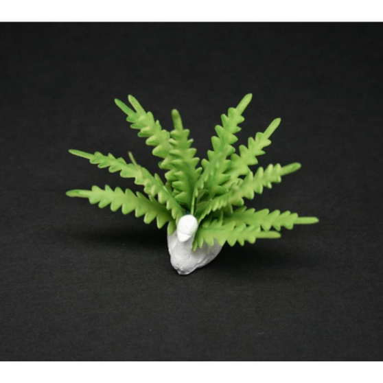 OOAK Fern In Swan Planter ~ Dolls House Miniatures ~ 12th Scale ~ Cold Porcelain Flower-Miniature Flower- Jennifer Khan