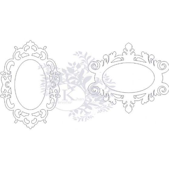 Pair Of Ornate Photo Frame - 12th Scale - Frames - set of 3 - Dolls House Miniature - 12th Scale ~ Laser Cut Kits