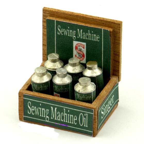 Handmade Singer Sewing Oil Display - 12th Scale