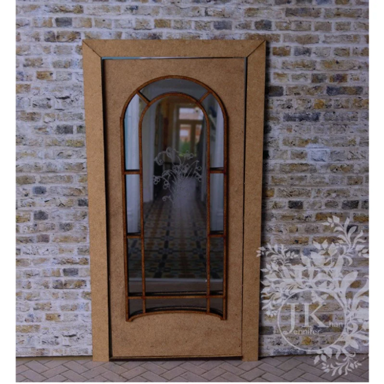 French Plume Traditional Laser Cut Dolls House Door - 1:12 scale