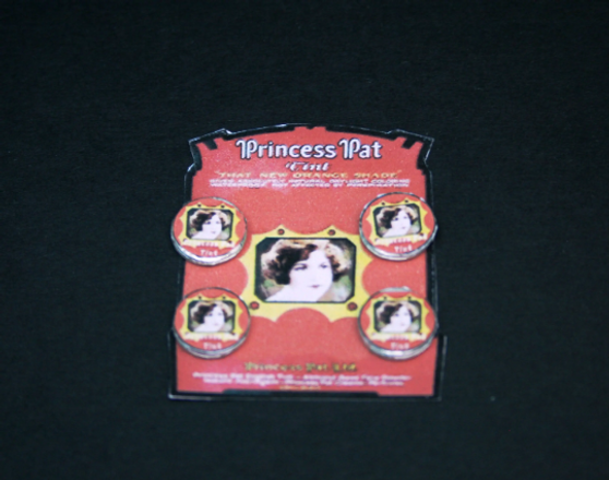 Princess Pat Rouge Tin Sales Display Card Dolls House Miniature ~ 12th Scale