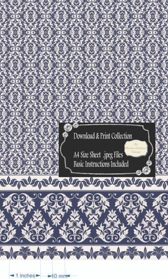 Blue Baroque With Border Download