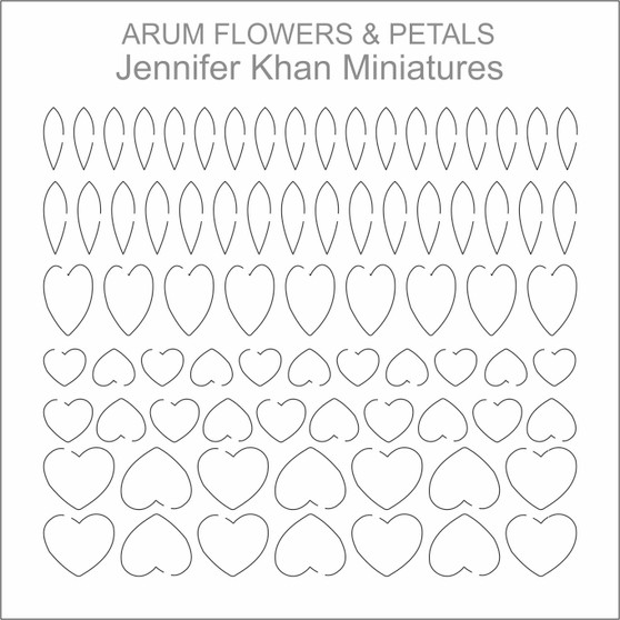 Arum flowers & Petals Laser Cut Flower Sheets