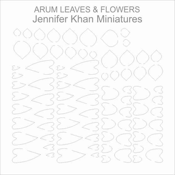 Arum Leaves & Flowers Laser Cut Flower Sheets