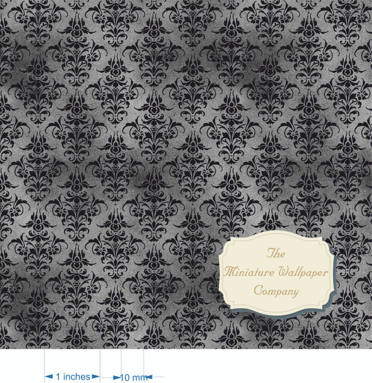 Silver & Black Damask Gothic Collection