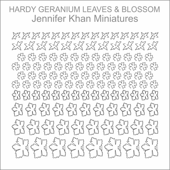 Hardy Geranium Leaves & Blosoom Laser Cut Flower Sheets