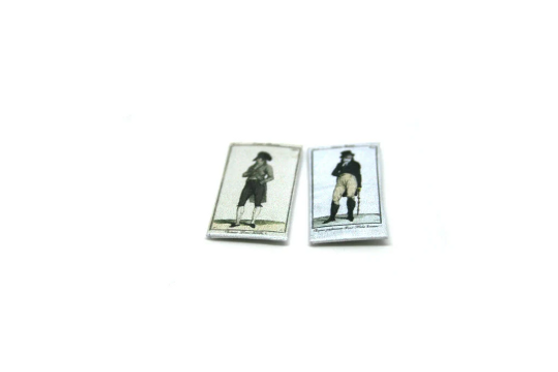 Two Victorian Male Suit Patterns - Dolls House Miniature~12th Scale