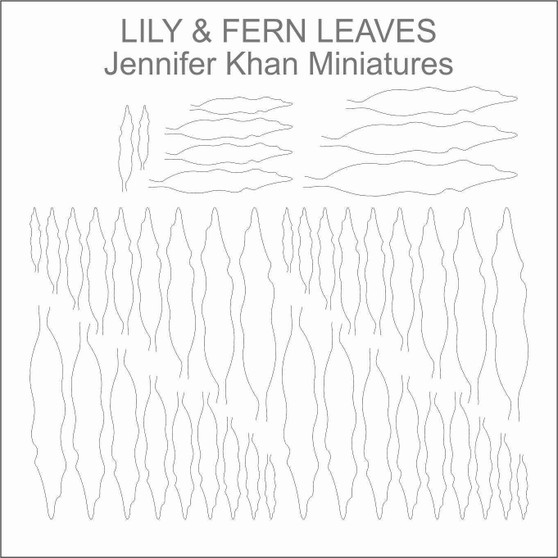 Lily & Fern Leaves Laser Cut Flower Sheets