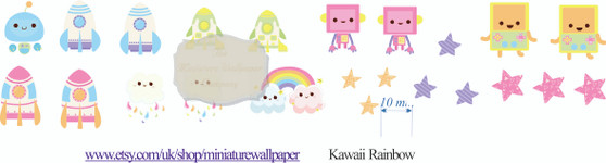 Kawaii Rainbow Decals