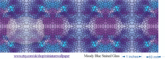 Moody Blue Stained Glass Decals