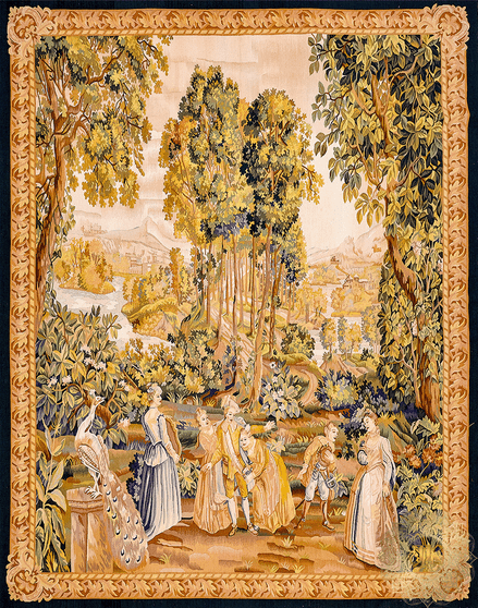 Woodland Walk Restored Tapestry - Sizes For All Scales Available - Custom Sizes Available - Miniature Rugs - Dollhouse Rugs