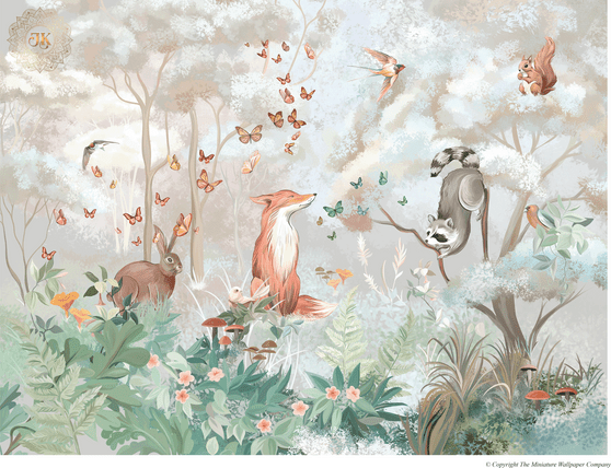 Daylight In The Forest Mural - All Scales Available - Paper, Self Adhesive or Fabric - Miniature Paper Active