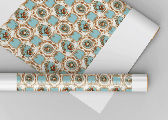 Delphine Ceiling Luxury Dollhouse Miniature Wallpaper - All Scales Available - Papers, Self Adhesive And Fabrics