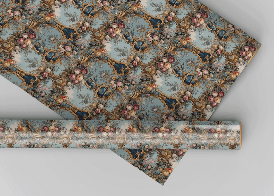 Ingram Florals Luxury Dollhouse Miniature Wallpaper - All Scales Available - Papers, Self Adhesive And Fabrics