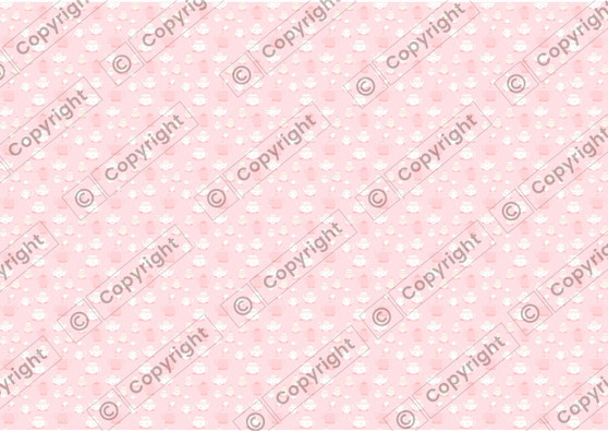Pink Teapots Dollhouse Miniature Wallpaper - All Scales Available - Self Adhesive And Fabrics - Miniature