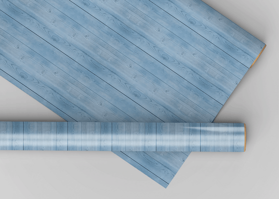 Cottage Blue Wood Flooring Luxury Miniature Wallpaper - Dollhouse Wallpaper