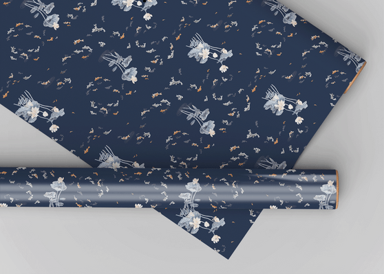 Fish Pond Dollhouse Miniature Wallpaper - All Scales Available - Self Adhesive And Fabrics - Miniature