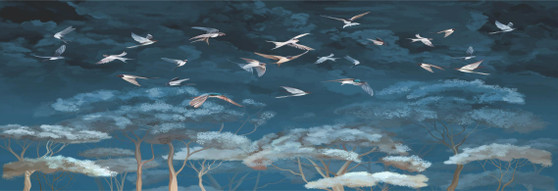 Night Flight Mural Dollhouse Miniature Wallpaper - All Scales Available - Paper, Self Adhesive or Fabric - Miniature Paper Night Flight Mural Dollhouse Miniature Wallpaper - All Scales Available - Paper, Self Adhesive or Fabric - Miniature Paper