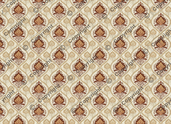 Elwyn Classic Dollhouse Miniature Wallpaper - All Scales Available - Self Adhesive And Fabrics - Miniature