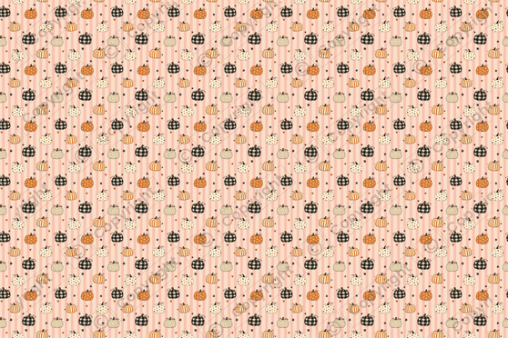 Pumpkin Time Dollhouse Miniature Wallpaper - All Scales Available - Papers, Self Adhesive And Fabrics - Dollhouse Wallpaper