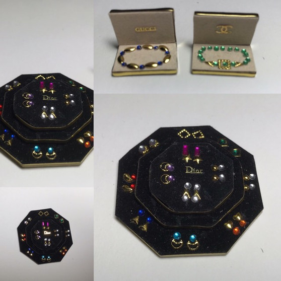 Jewellery Set 23 - Set - Set of 3 Jewelley Display - 1:12 scale miniature