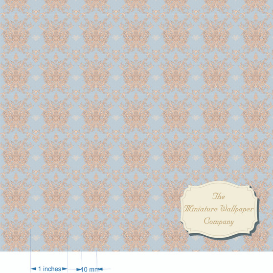 Claudette Damask Blue