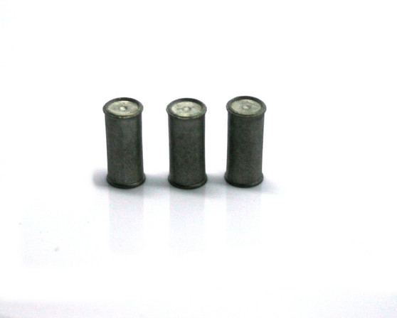 Metal Long Thin Tin - Set of 3  -  White Metal - 1:12 scale miniature