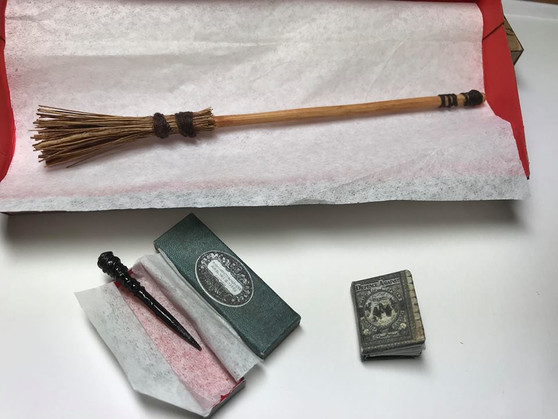 Witch's Starter Set for Miniature - 12th Scale - Wand - Dollhouse Spell - Miniature Magic - 1:12 scale miniature