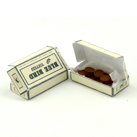 Blue Bird Toffee Box - Single - Dolls House Miniature - 12th Scale