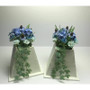 Pair of OOAK Filled Number Towers ~ Dolls House Miniatures ~ 12th Scale ~ Cold Porcelain Flowers-Miniature Flower- Jennifer Khan