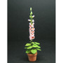 OOAK Pink Hollyhock ~ Dolls House Miniatures ~ 12th Scale ~ Cold Porcelain Flowers-Miniature Flower- Jennifer Khan