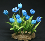 MTO -Blue Tulip--Dolls-House-Miniatures--12th-Scale--Cold-Porcelain-Flowers-Miniature Flower - Dollhouse Flower - Garden - Jennifer Khan