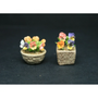 OOAK Pair of Pansy Pot--Dolls-House-Miniatures--12th-Scale--Cold-Porcelain-Flowers-Miniature Flower - Dollhouse Flower - Garden - Jennifer Khan