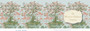 Flamingo Wall Panel Dollhouse Miniature Wallpaper - All Scales Available - Paper, Self Adhesive or Fabric - Miniature Paper