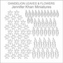 Dandelion Leaves & Flowers Laser Cut Flower Sheets