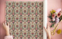 Elise Traditional  Luxury Dollhouse Miniature Wallpaper - All Scales Available - Papers, Self Adhesive And Fabrics