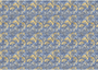 Blue And Gold Ginkgo Dollhouse Miniature Wallpaper - All Scales Available - Self Adhesive And Fabrics - Miniature