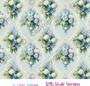 Blue Hydrangea Dollhouse Miniature Wallpaper - All Scales Available - Self Adhesive And Fabrics - Miniature