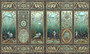 Aquarium Panelling - Dollhouse Miniature Wallpaper - All Scales Available - Papers, Self Adhesive And Fabrics