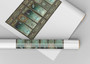 Aquarium Panelling - Dollhouse Miniature Wallpaper - All Scales Available - Papers, Self Adhesive And Fabrics