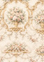 French Floral Rococo Dollhouse Miniature Wallpaper - All Scales Available - Self Adhesive And Fabrics - Miniature