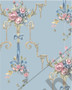 Palazzo Garden Duck Egg Dollhouse Miniature Wallpaper - All Scales Available - Self Adhesive And Fabrics - Miniature