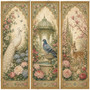 The Grand Aviary Wall Panel Wallpanel - Dollhouse Miniature Wallpaper - All Scales Available - Papers, Self Adhesive And Fabrics
