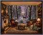 Enchanted Winter Woods Moxk Dollhouse Miniature Wallpaper - All Scales Available - Self Adhesive And Fabrics - Miniature