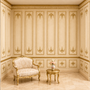 The Gilded Riviera Panel With Border - Dollhouse Miniature Wallpaper - All Scales Available - Papers, Self Adhesive And Fabrics
