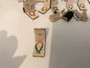 Necklace Display 11 - Single  - Gold & Green Stones - 1:12 scale miniature