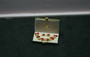 Necklace Display 24 - Single  - Gold & Red Ruby with Earing -  1:12 scale miniature