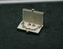 Necklace Display 32 - Single  - Gold & Pink Stones -  1:12 scale miniature