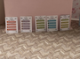 Set of 5 measuring Display Cards - Dolls House Miniature - 12th Scale